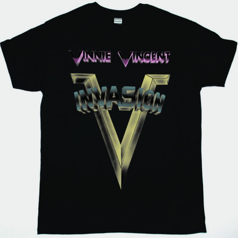 VINNIE VINCENT INVASION TOUR 86-87 NEW BLACK T SHIRT