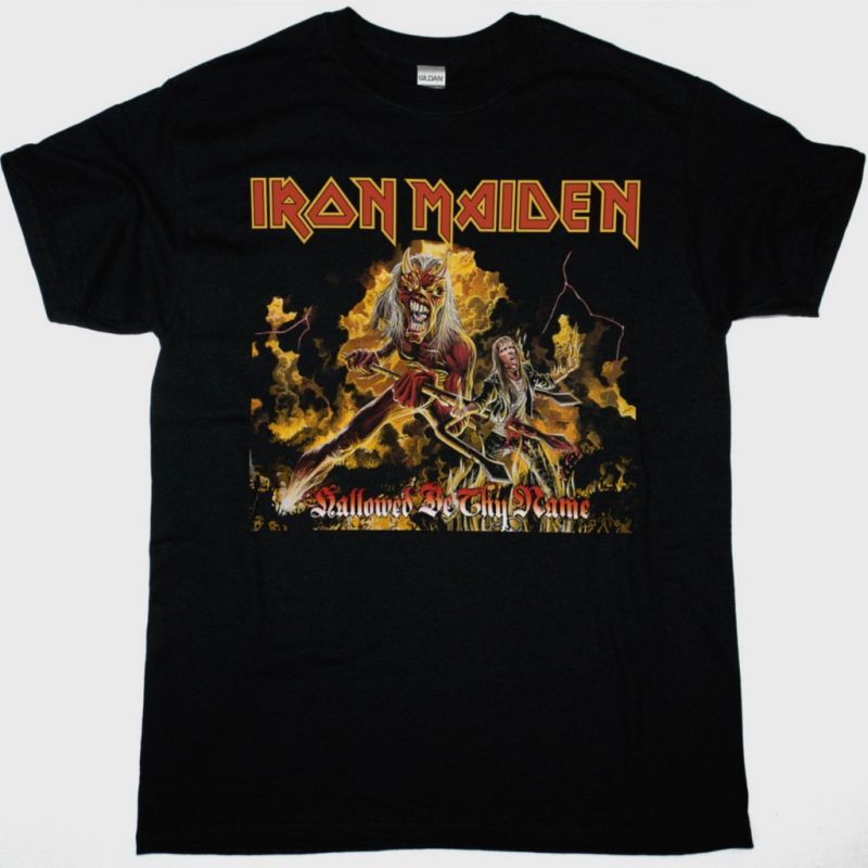 IRON MAIDEN HALLOWED BE THY NAME NEW BLACK T-SHIRT
