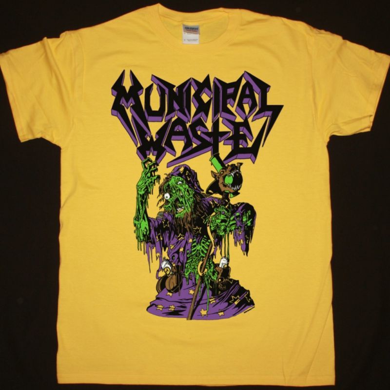MUNICIPAL WASTE SADISTIC MAGICIAN NEW YELLOW T-SHIRT