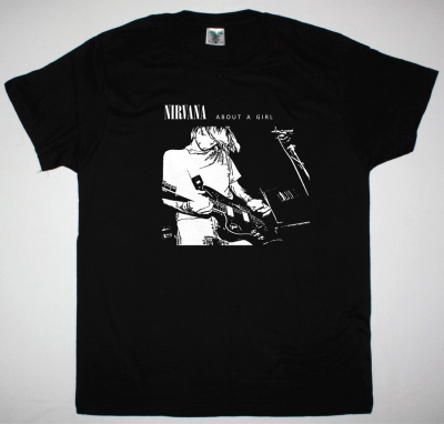 NIRVANA ABOUT A GIRL NEW BLACK T-SHIRT