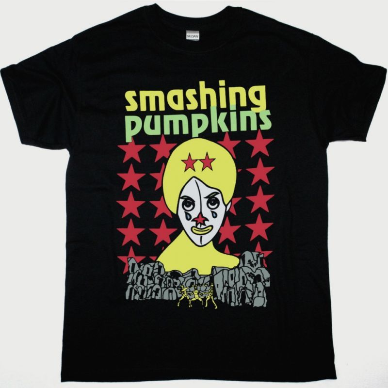 SMASHING PUMPKINS CLOWN NEW BLACK T-SHIRT