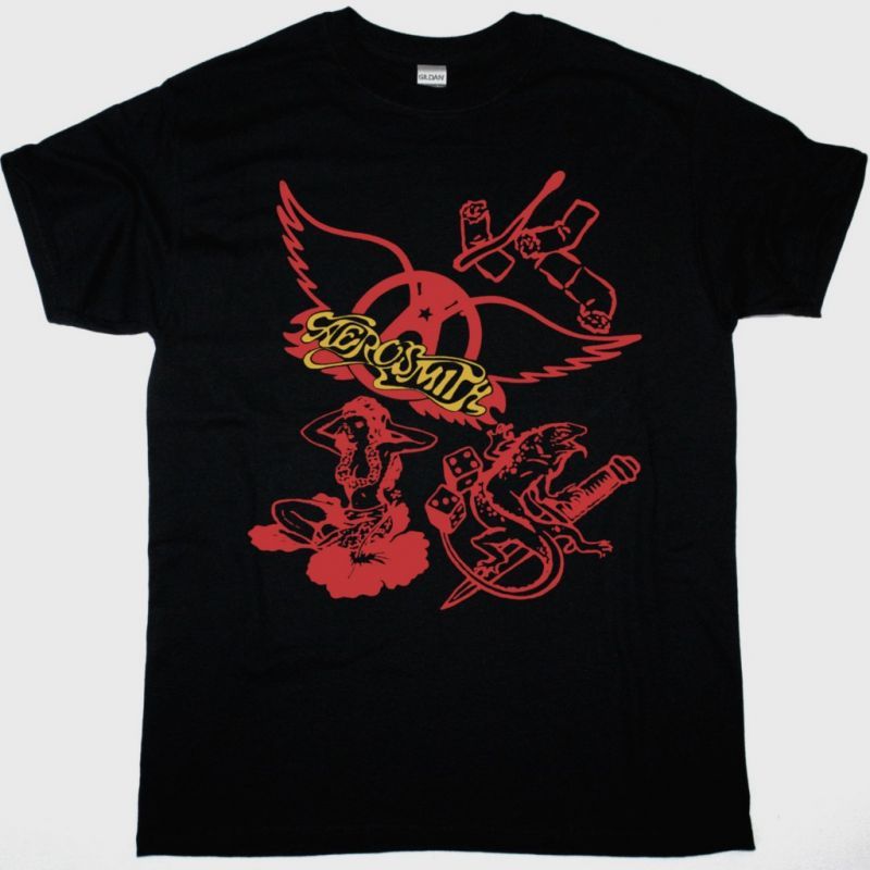 AEROSMITH PERMANENT VACATION NEW BLACK TSHIRT