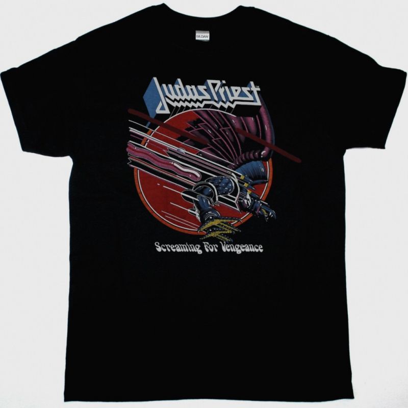 JUDAS PRIEST SCREAMING FOR VENGEANCE WORLD TOUR NEW BLACK T-SHIRT