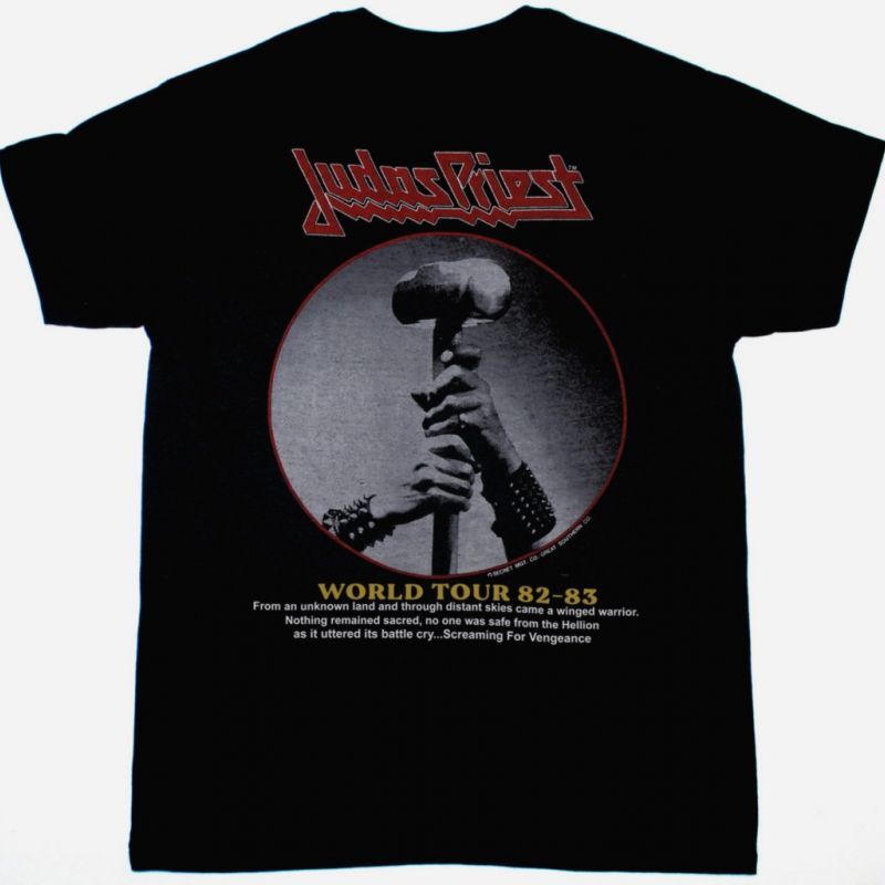 JUDAS PRIEST SCREAMING FOR VENGEANCE WORLD TOUR NEW BLACK T-SHIRT