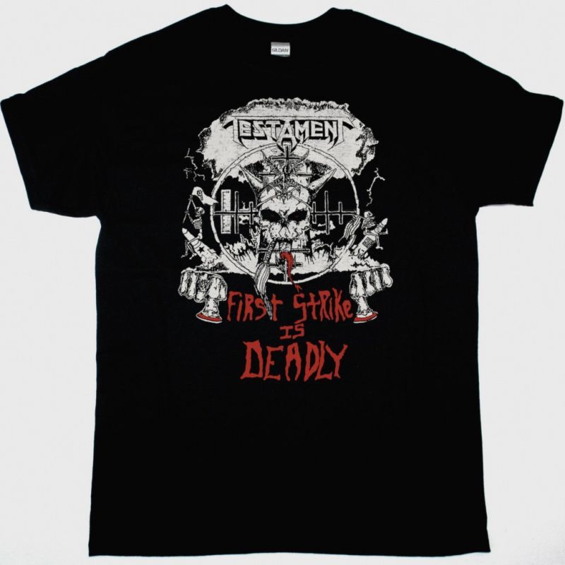 TESTAMENT FIRST STRIKE NEW BLACK T-SHIRT