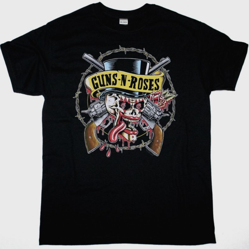 GUNS N ROSES SKULL NEW BLACK T-SHIRT