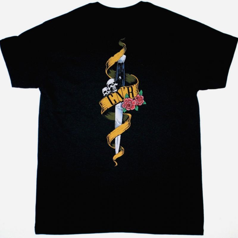 GUNS N ROSES SKULL NEW BLACK T-SHIRT