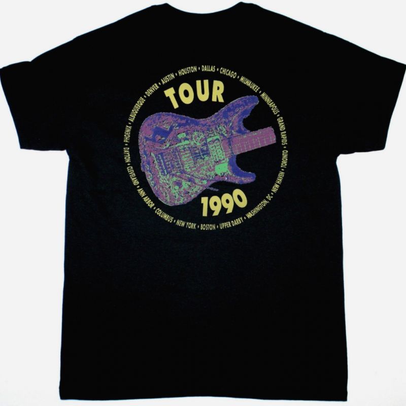 JOE SATRIANI TOUR 1990 NEW BLACK T-SHIRT