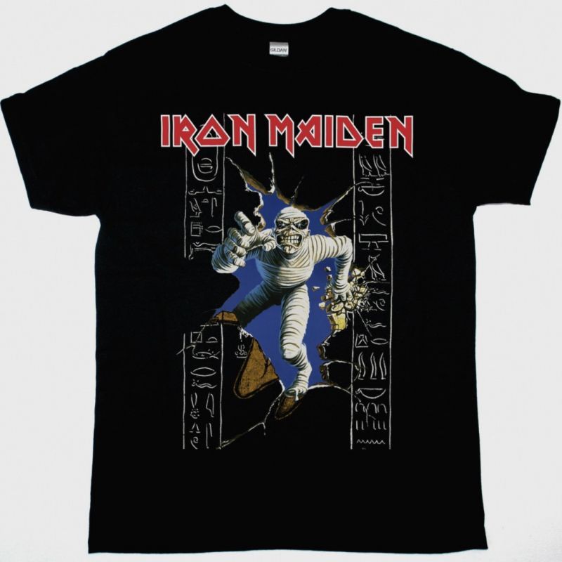 IRON MAIDEN POWERSLAVE WORLD SLAVERY TOUR NEW BLACK T-SHIRT