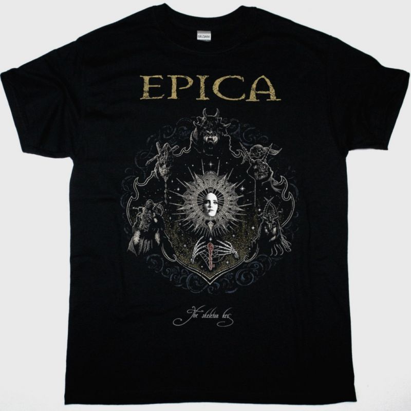 EPICA SKELETON KEY NEW BLACK T-SHIRT