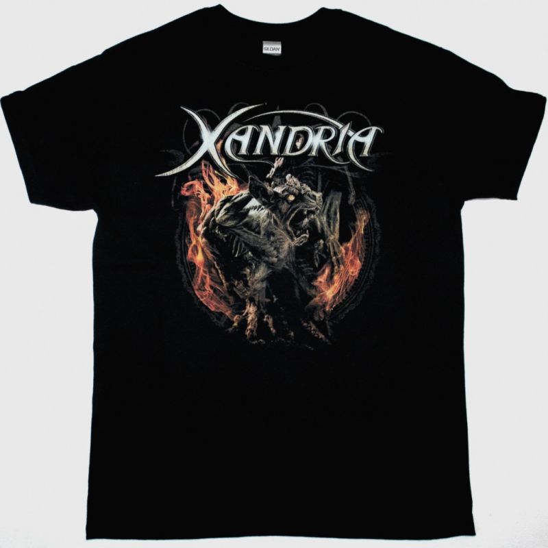 XANDRIA WE ARE WORSHIPPING THE GODS NEW BLACK T-SHIRT