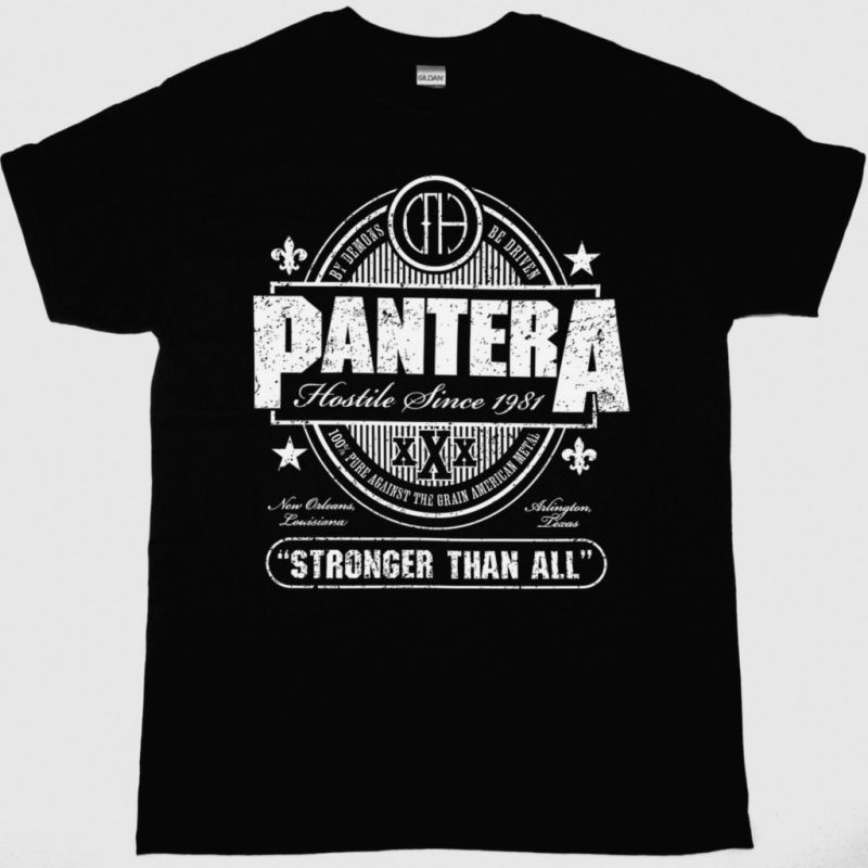 PANTERA STRONGER THAN ALL NEW BLACK T-SHIRT