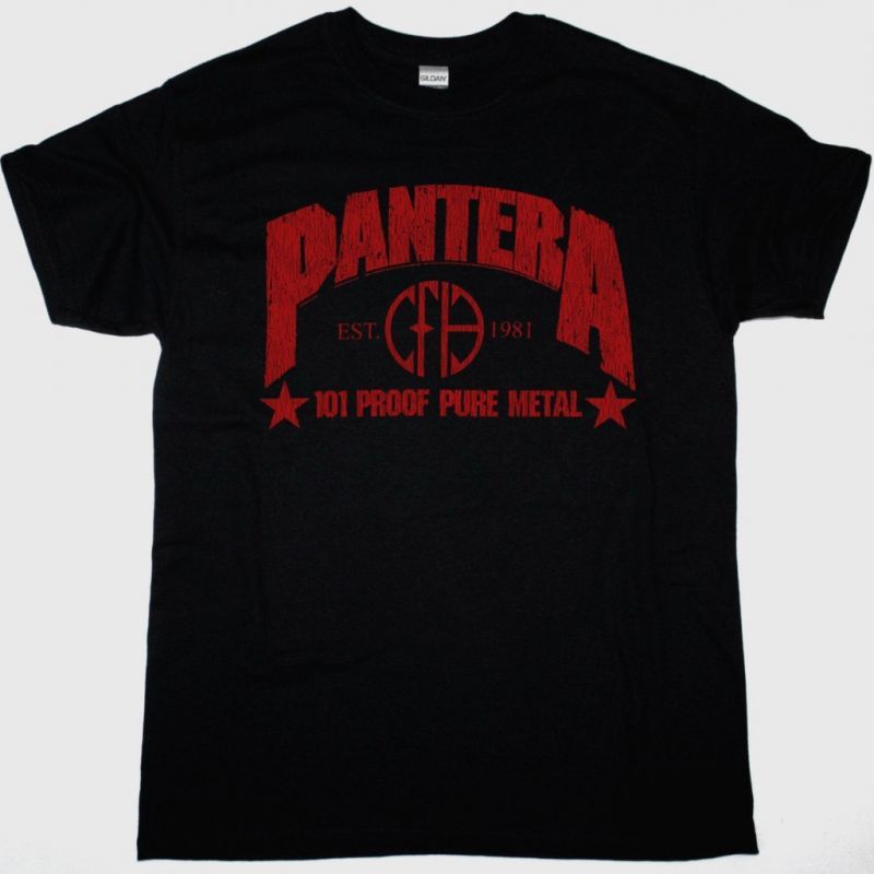 PANTERA 101 PROOF PURE METAL NEW BLACK T-SHIRT