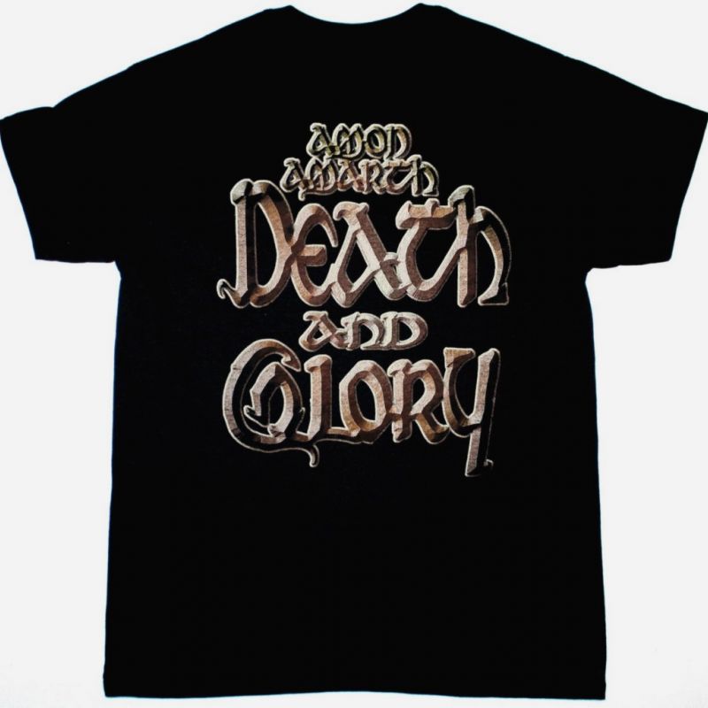 AMON AMARTH DEATH AND GLORY NEW BLACK T-SHIRT
