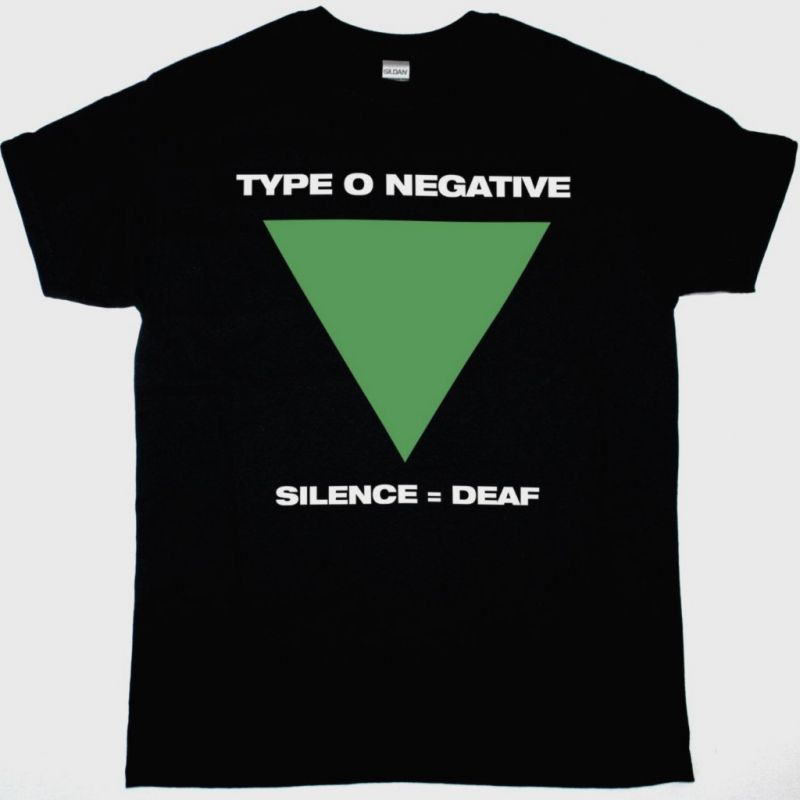 TYPE O NEGATIVE SILENCE = DEAF NEW BLACK T-SHIRT