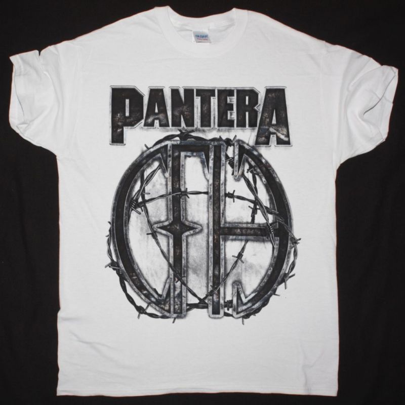 PANTERA BARBED WIRE CFH NEW WHITE T-SHIRT