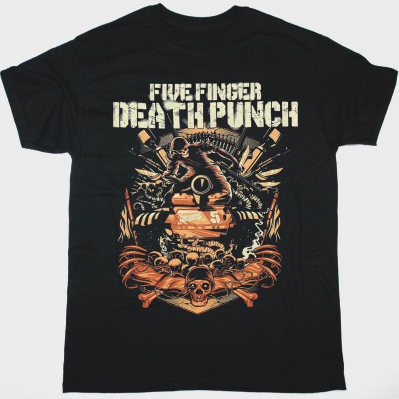 FIVE FINGER DEATH PUNCH TOUR 2016 NEW BLACK T-SHIRT