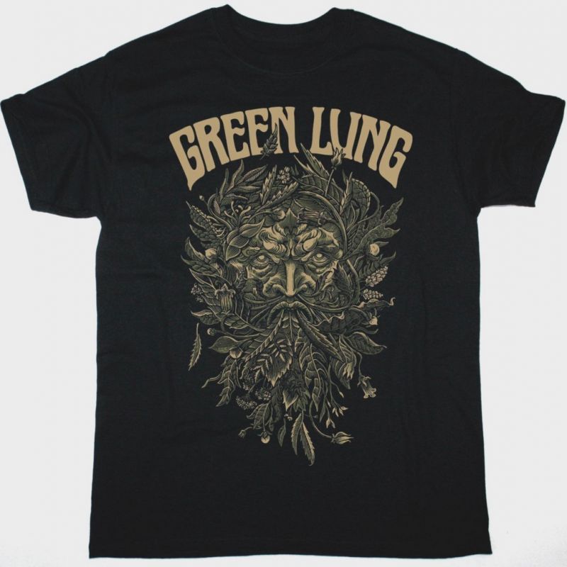 GREEN LUNG FOLIATE HEAD NEW BLACK T-SHIRT
