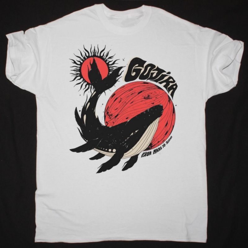 GOJIRA FROM MARS TO SIRIUS WHALE NEW WHITE T SHIRT