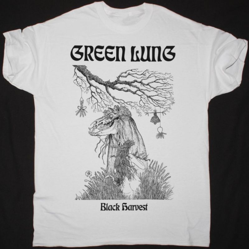 GREEN LUNG BLACK HARVEST NEW WHITE T-SHIRT