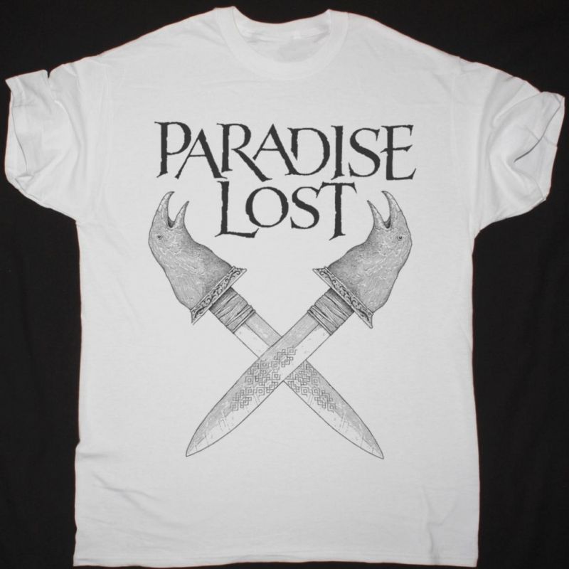 PARADISE LOST DAGGER TEE NEW WHITE T SHIRT