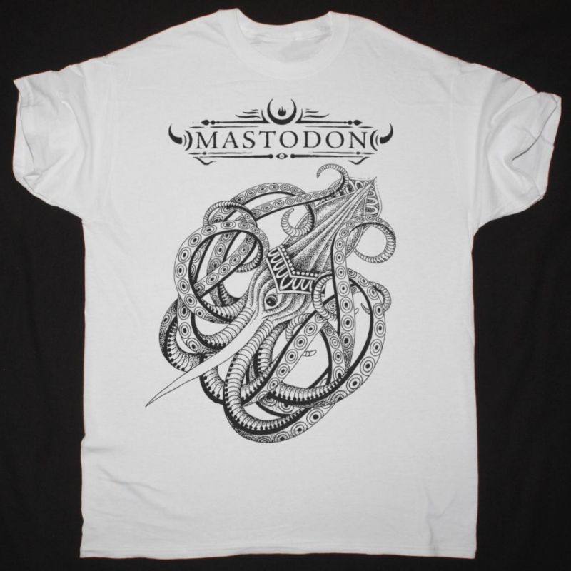 MASTODON KRAKEN NEW WHITE T-SHIRT