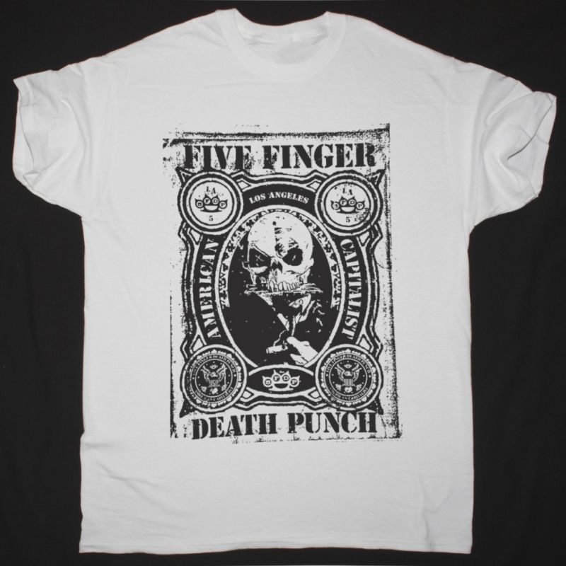 FIVE FINGER DEATH PUNCH AMERICAN CAPITALIST NEW BLACK T-SHIRT