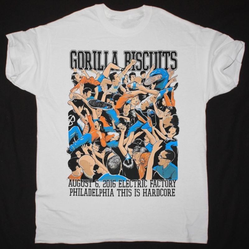 GORILLA BISCUITS THIS IS HARDCORE NEW WHITE T SHIRT