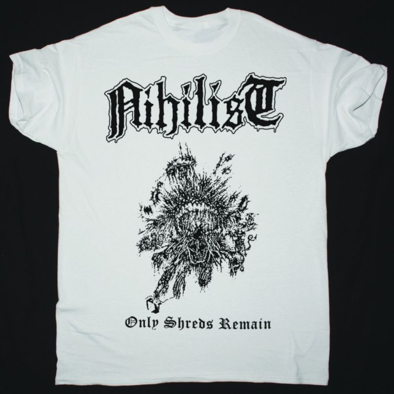 NIHILIST ONLY SHREDS REMAIN WHITE NEW T-SHIRT