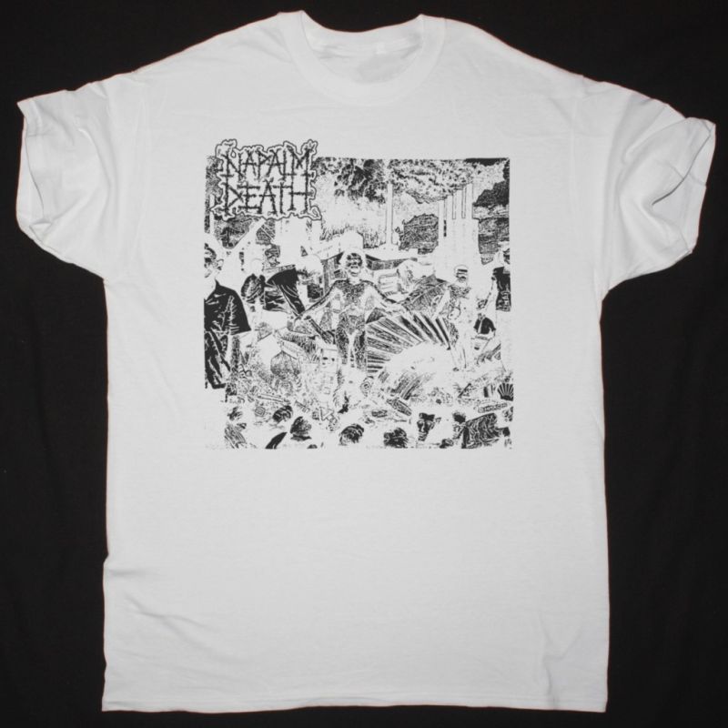 NAPALM DEATH LIVE EP 89 NEW WHITE T-SHIRT