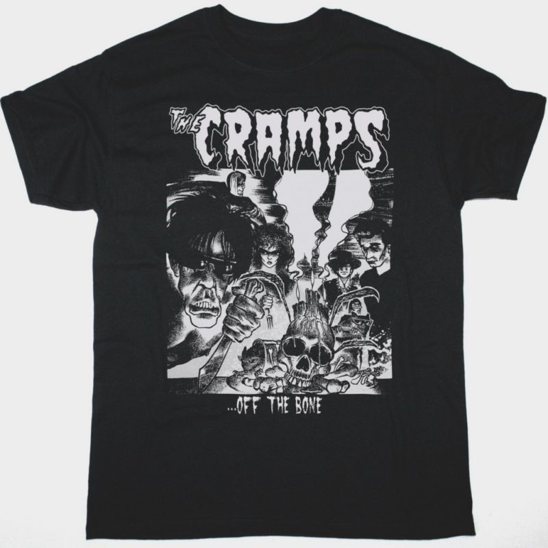 THE CRAMPS OFF THE BONE NEW BLACK T SHIRT