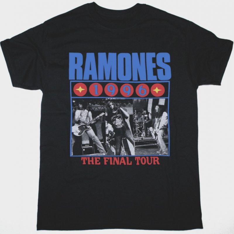 RAMONES ADIOS AMIGOS TOUR NEW BLACK T-SHIRT