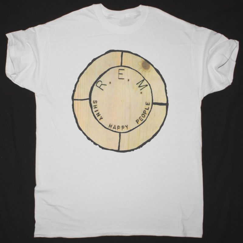 R.E.M. SHINY HAPPY PEOPLE NEW WHITE T-SHIRT