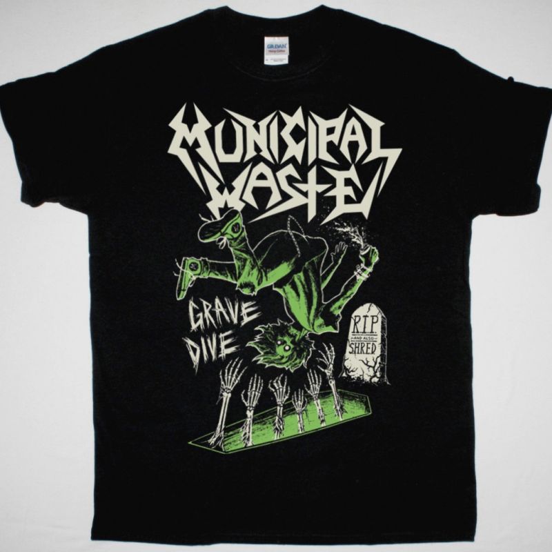 MUNICIPAL WASTE GRAVE DIVE NEW BLACK T-SHIRT