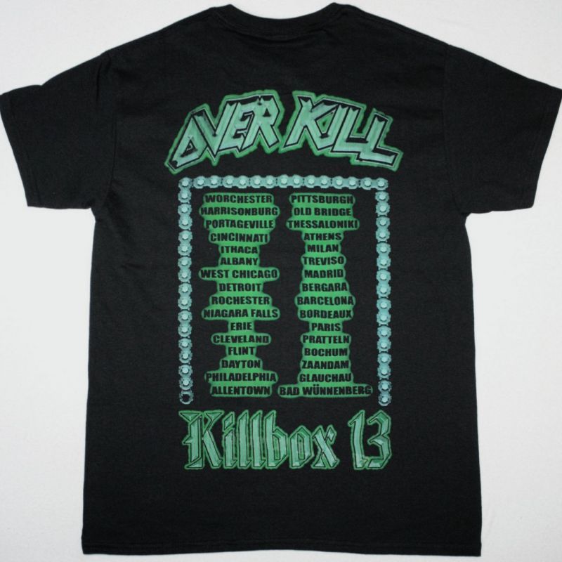 OVERKILL KILLBOX 13 TOUR NEW BLACK T SHIRT