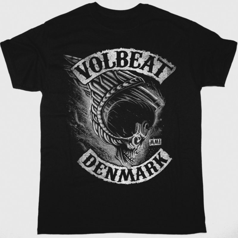 VOLBEAT FLYING SKULLWING NEW BLACK T-SHIRT