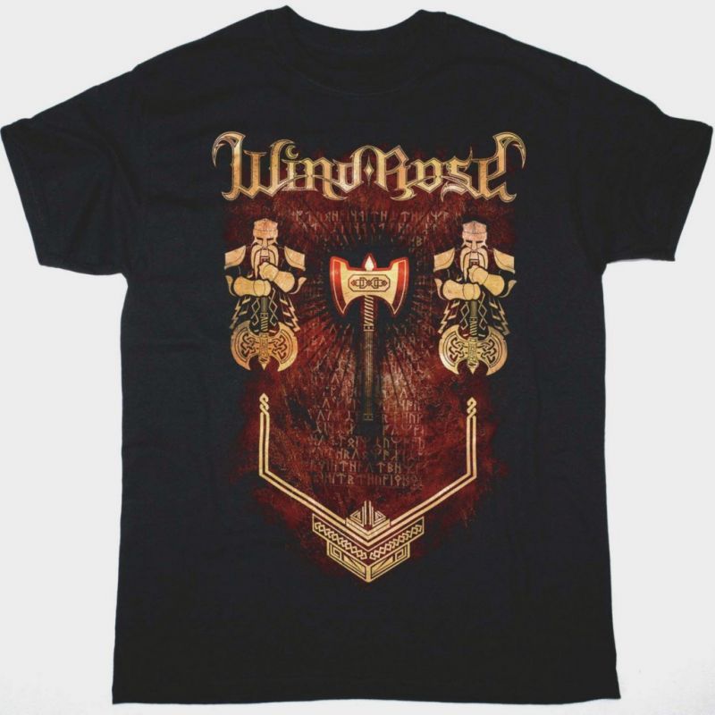 WIND ROSE WARRIORS NEW BLACK T SHIRT