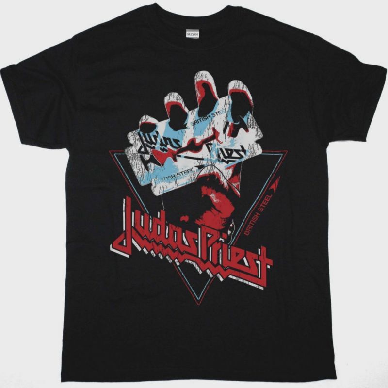 JUDAS PRIEST BRITISH STEEL NEW BLACK T-SHIRT