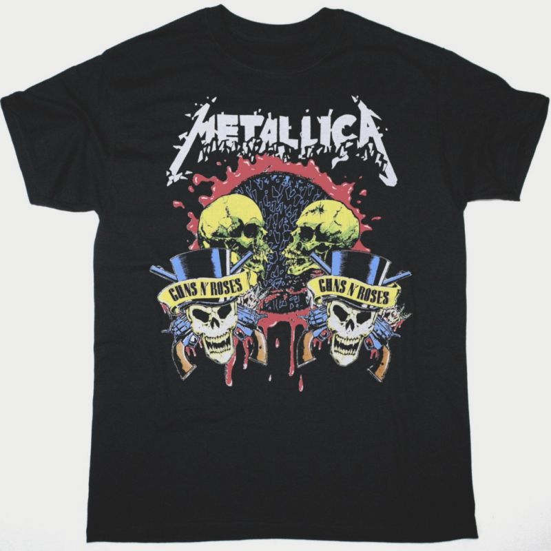 METALLICA GUNS N ROSES TOUR 1992 NEW BLACK T-SHIRT