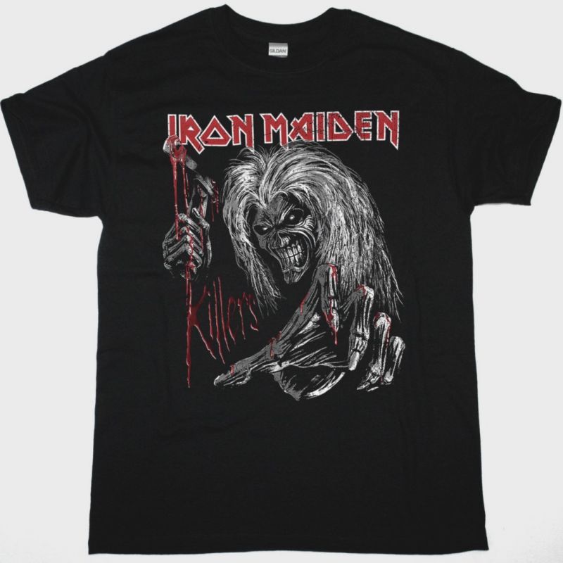 IRON MAIDEN ED KILLS AGAIN NEW BLACK T-SHIRT
