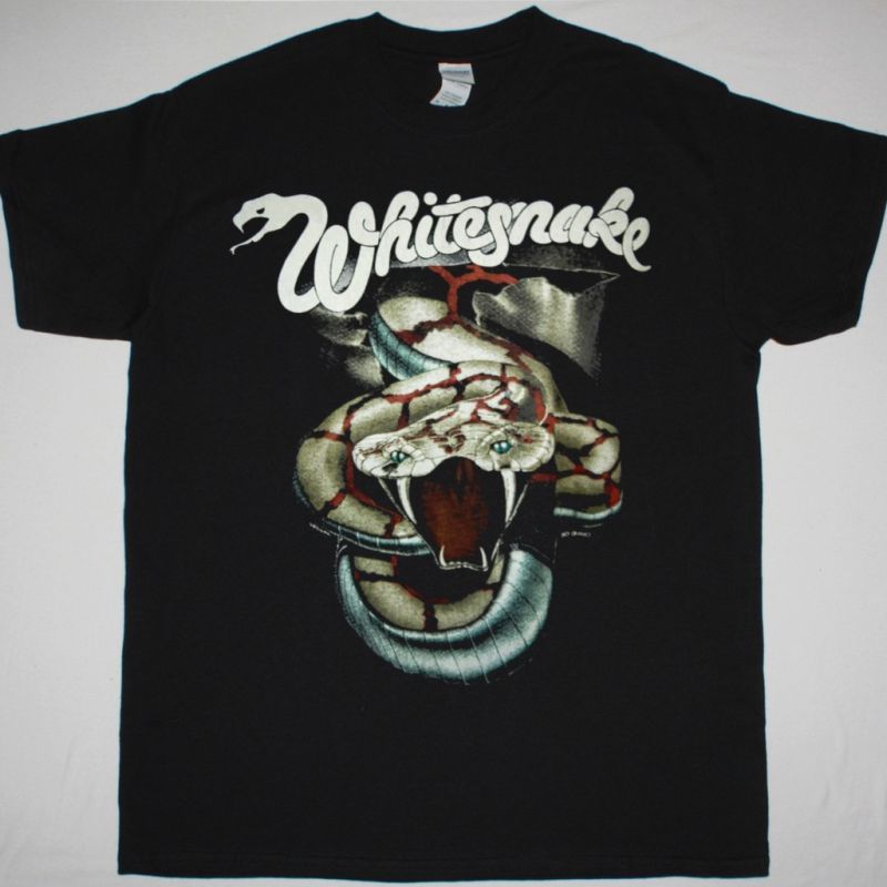 WHITESNAKE SLIDE IT IN TOUR 1984 NEW BLACK T-SHIRT
