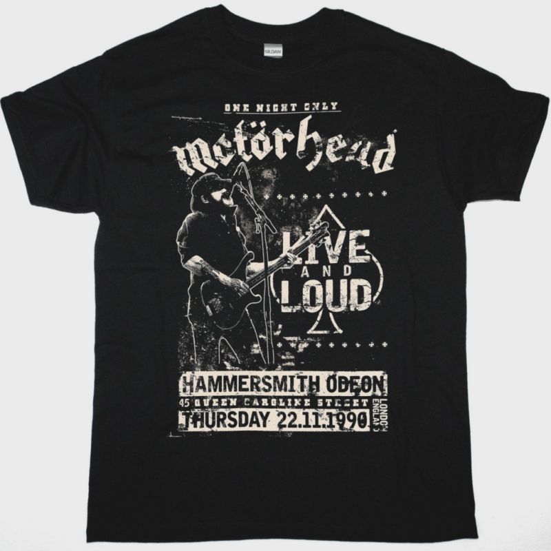 MOTORHEAD LIVE & LOUD HAMMERSMITH ODEON  NEW BLACK T-SHIRT