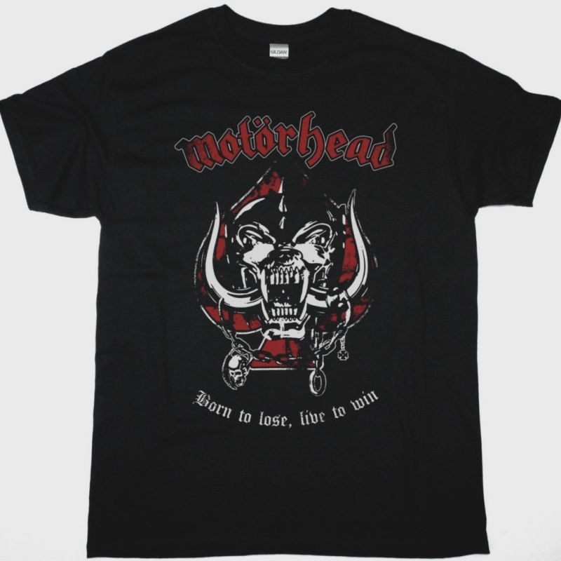 MOTORHEAD BORN TO LOSE, LIVE TO WIN DISTRESSED NEW BLACK T-SHIRT