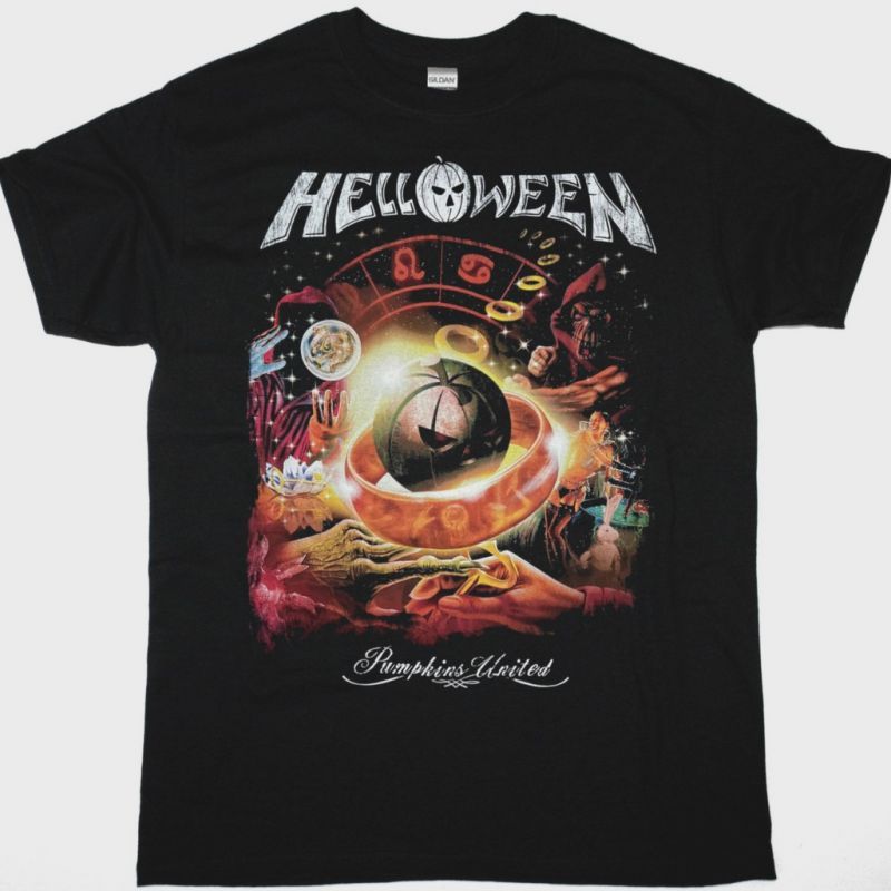 HELLOWEEN PUMPKINS UNITED WORLD TOUR 2018 NEW BLACK T-SHIRT