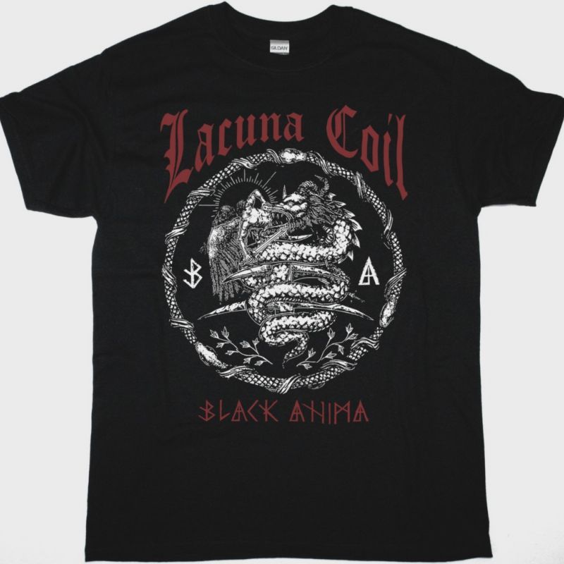 LACUNA COIL BLACK ANIMA NEW BLACK T-SHIRT