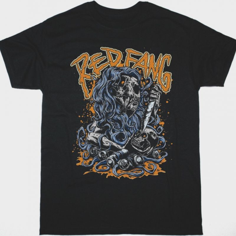RED FANG SABERTOOTH NEW BLACK T-SHIRT