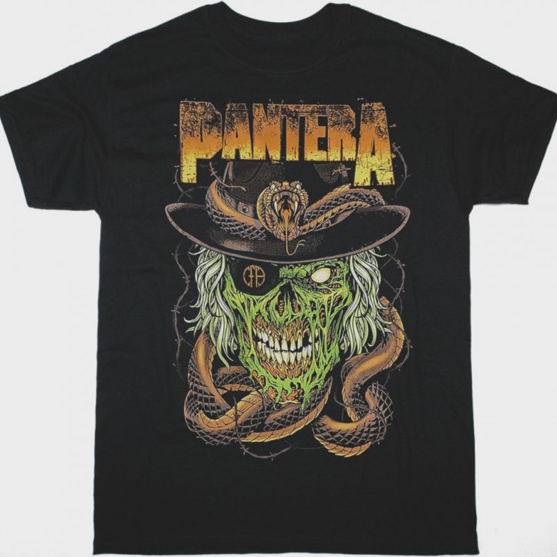 PANTERA SNAKE & SKULL NEW BLACK T-SHIRT