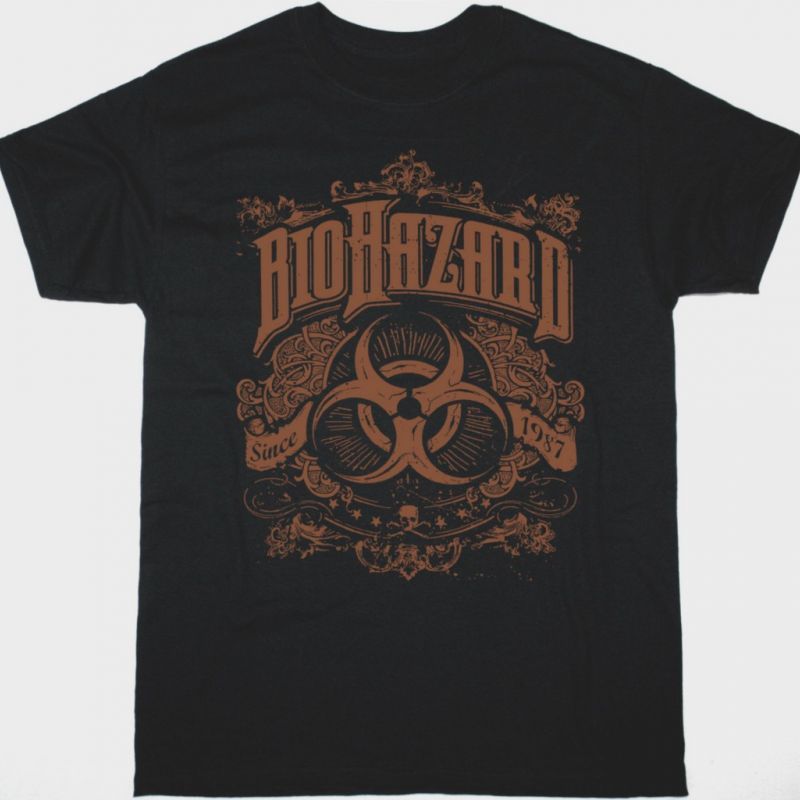 BIOHAZARD SINCE 1987 NEW BLACK T-SHIRT