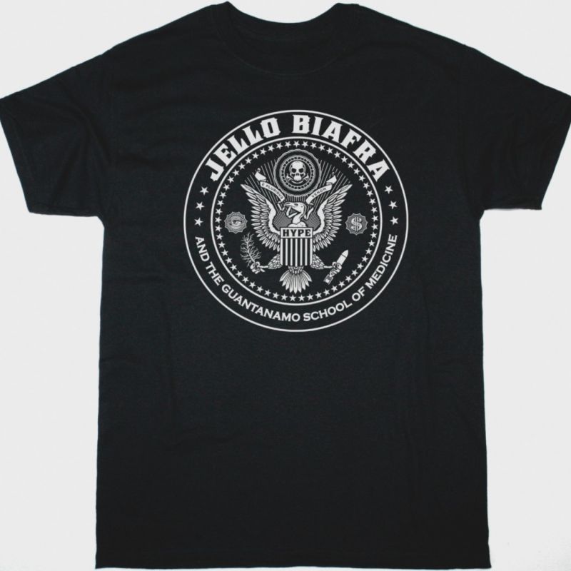 JELLO BIAFRA AND THE GUANTANAMO SCHOOL OF MEDICINE LOGO NEW BLACK T-SHIRT