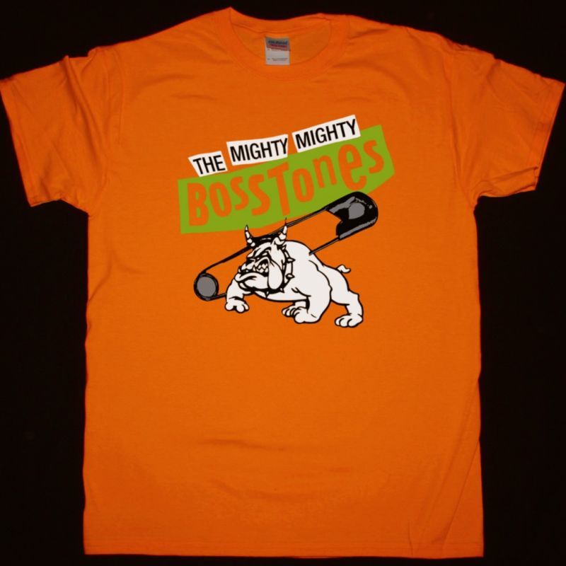 THE MIGHTY MIGHTY BOSSTONES PUNK SAFETY NEW ORANGE T-SHIRT